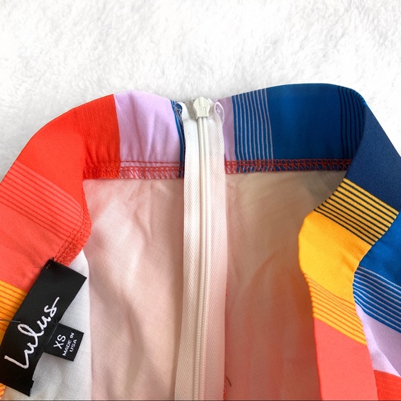 Lulu's End of the Rainbow Multi Striped Midi Skirt - Picture 8 of 10